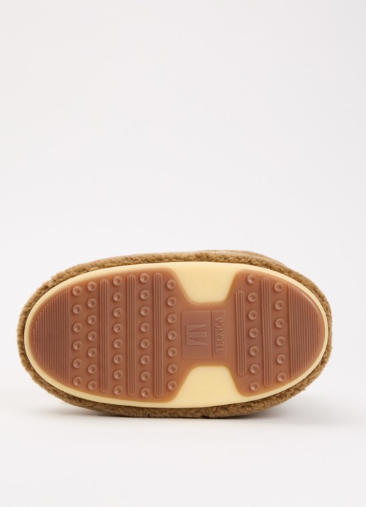 Moon Boot Icon Low Fleece snowboot van teddy - detail 4 lichtbruin