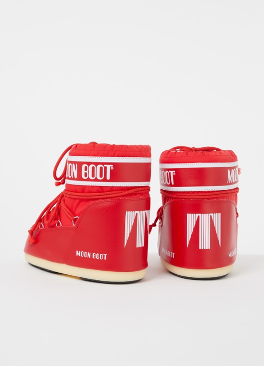 Moon Boot Icon Low Glance snowboot met waterafstotende coating  - detail 2 rood
