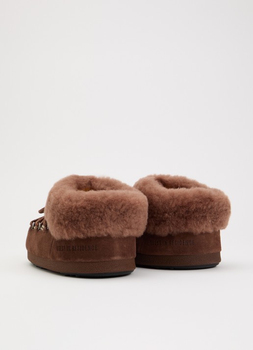Moon Boot MB X GIR Chalet snowboot van suède - achterkant 2 roestbruin