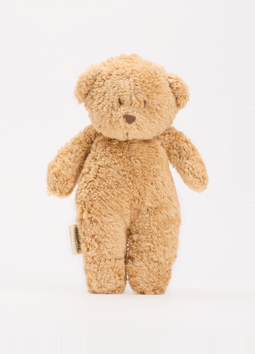 Moonie Sensory Little Teddy knuffel 20 cm - voorkant 2 lichtbruin