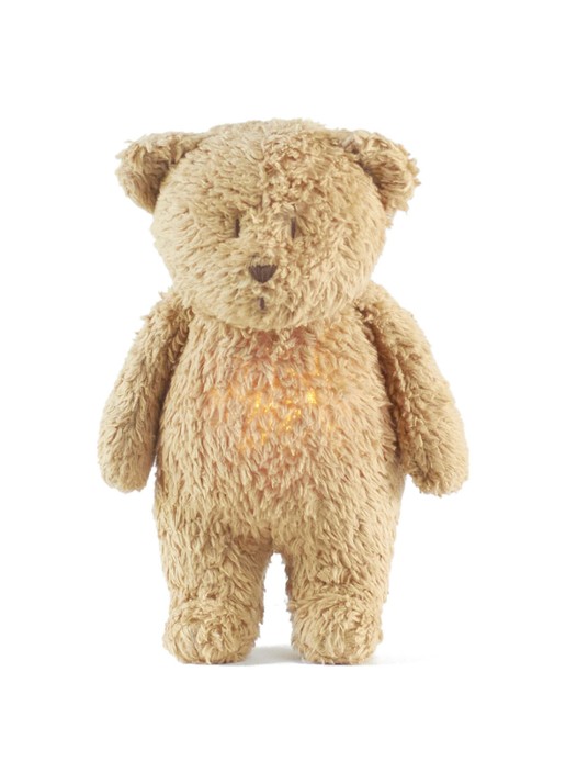 Moonie The Humming Bird muziekknuffel 26 cm - voorkant lichtbruin