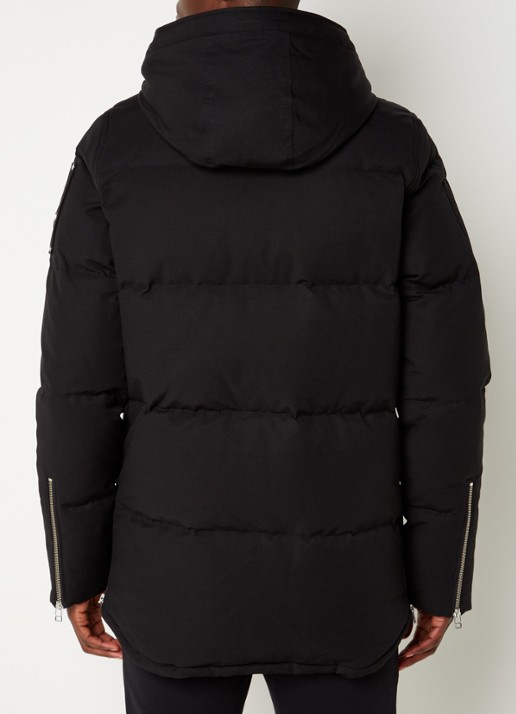 Moose Knuckles Forrestville puffer jack met donsvulling en afneembare capuchon - achterkant 3 zwart