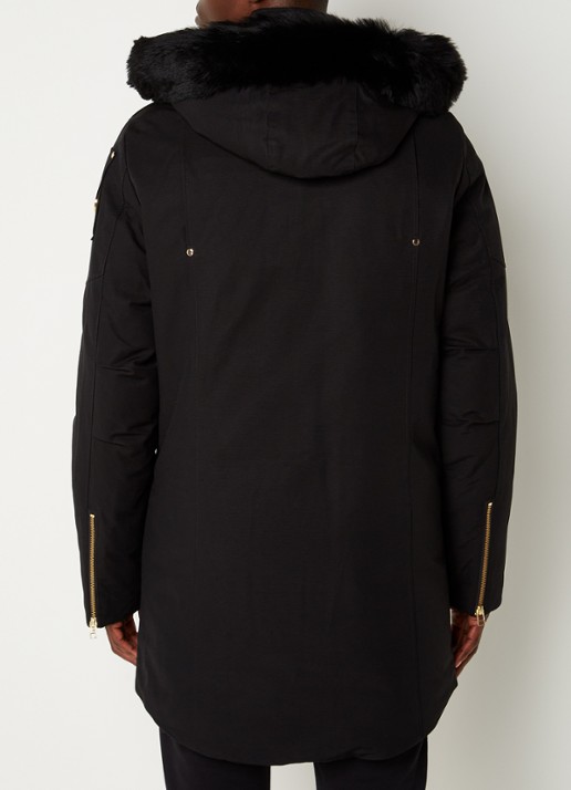 Moose Knuckles Gold Stag Lake parka met donsvulling en afneembare capuchon - achterkant zwart