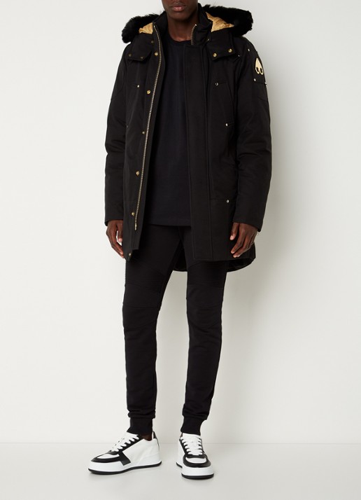 Moose Knuckles Gold Stag Lake parka met donsvulling en afneembare capuchon - voorkant 3 zwart