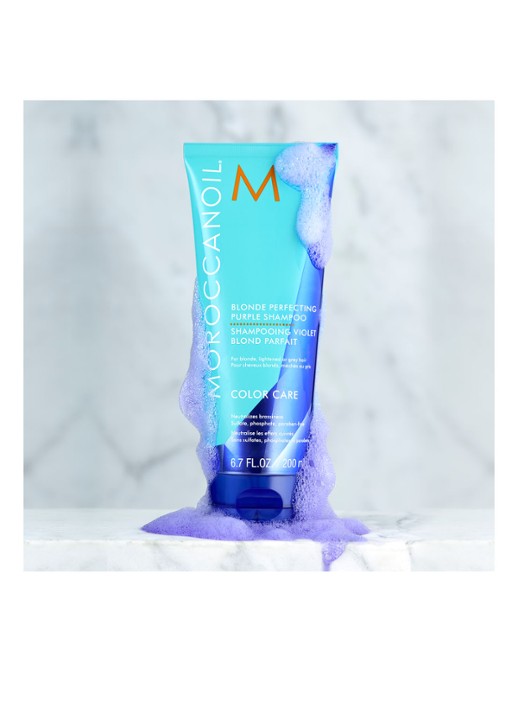 Moroccanoil Blonde Perfecting Purple Shampoo - zilvershampoo - detail 3 undefined