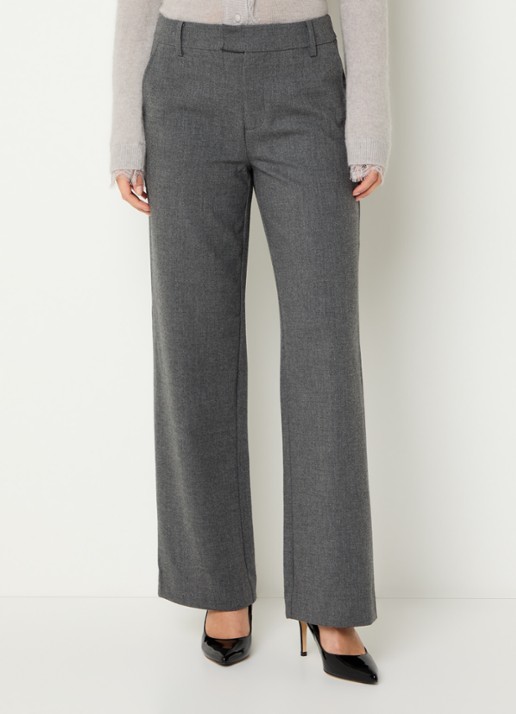 Mos Mosh Helvig mid waist straight fit broek met steekzakken