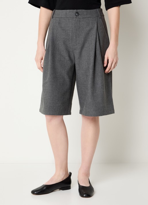 Mos Mosh Hermione high waist wide fit korte broek met steekzakken