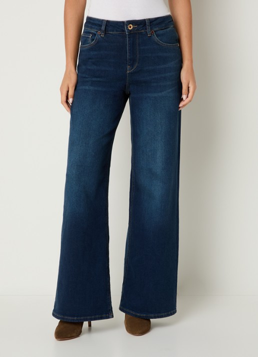 Mos Mosh High waist wide leg jeans met donkere wassing