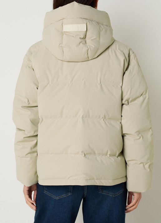 Mos Mosh Jilly puffer jack met donsvulling en steekzakken - achterkant 2 creme