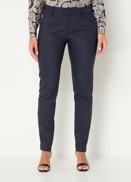 Mos Mosh MMAbbey high waist slim fit pantalon met steekzakken
