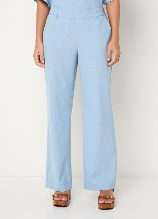 Mos Mosh MMBai high waist wide fit pantalon met steekzakken