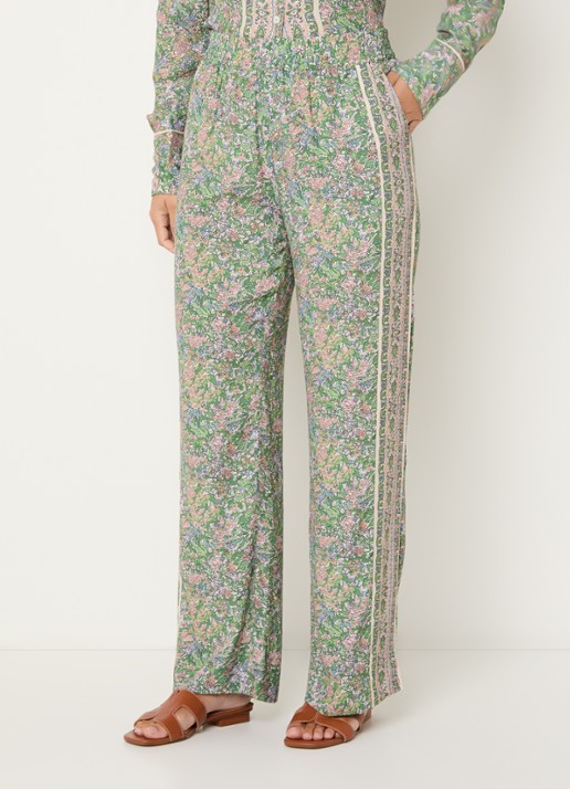 Mos Mosh MMBala high waist straight fit pantalon met bloemenprint