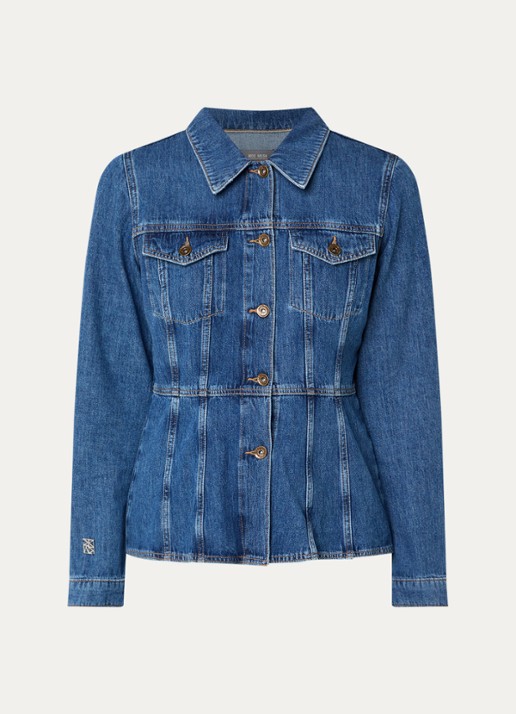 Mos Mosh MMCintura Odak blouse van chambray - voorkant 2 indigo