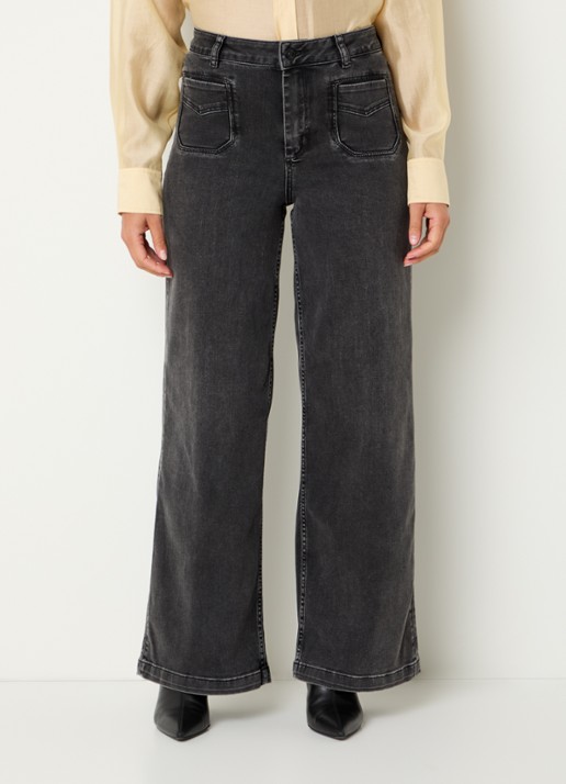 Mos Mosh MMColette Deluxe high waist wide leg jeans met gekleurde wassing