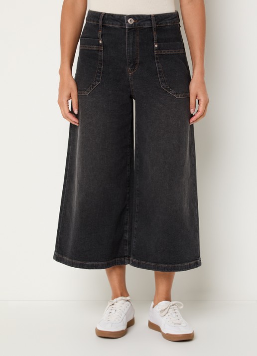 Mos Mosh MMCulotte Juventus high waist wide leg jeans met gekleurde wassing