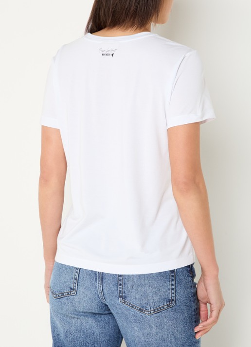 Mos Mosh MMDala T-shirt met V-hals - achterkant 4 wit