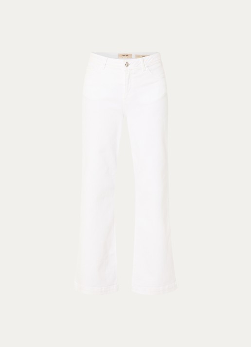 Mos Mosh MMDara Deluxe high waist flared jeans met gekleurde wassing - voorkant wit