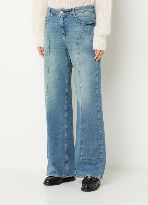 Mos Mosh MMDara Remy mid waist straight leg jeans met steekzakken