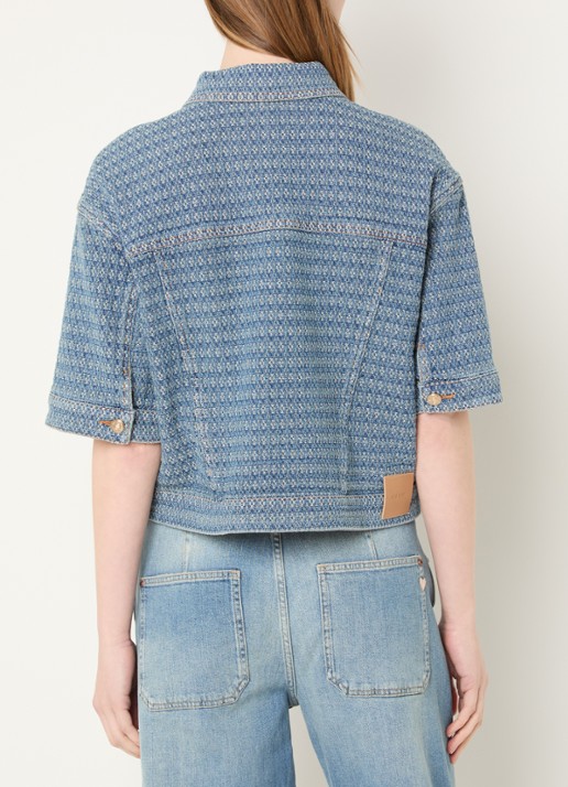 Mos Mosh MMEbba Bobble spijkerjas met borstzakken - achterkant 2 indigo