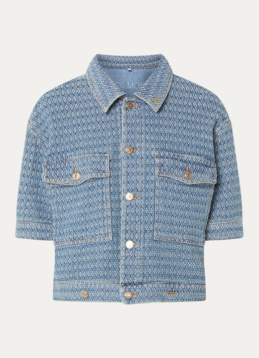 Mos Mosh MMEbba Bobble spijkerjas met borstzakken - voorkant 3 indigo