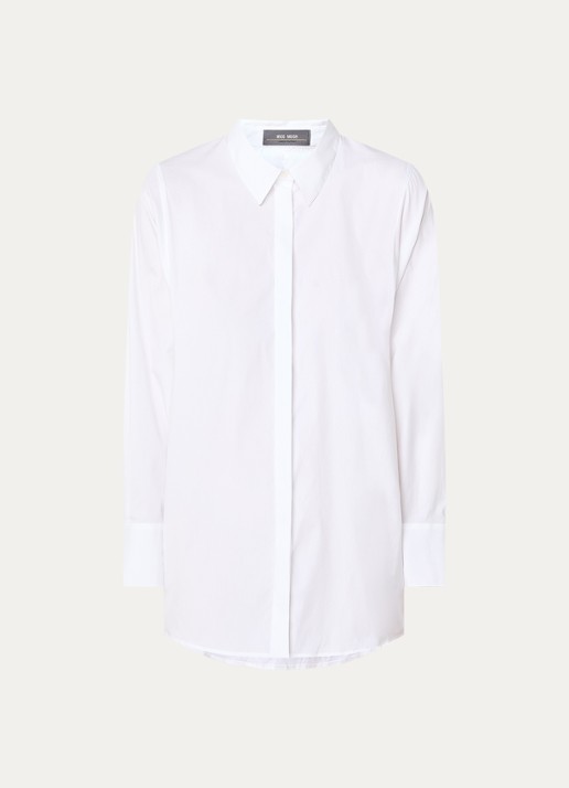 Mos Mosh MMEnola blouse met stretch - voorkant wit