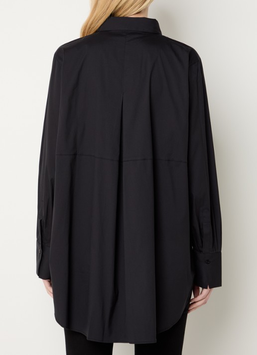 Mos Mosh MMEnola blouse met stretch - achterkant 3 zwart