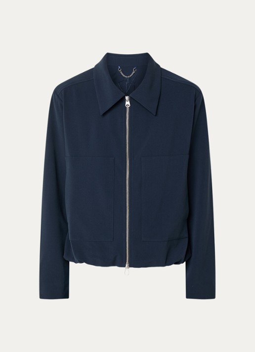 Mos Mosh MMKarmen Panama jack met kraag - voorkant 3 donkerblauw