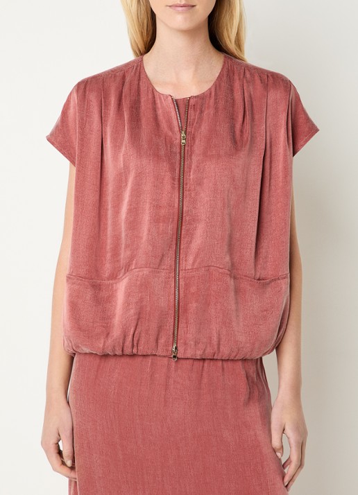 Mos Mosh MMKeli Nadie blouse met opgestikte zakken