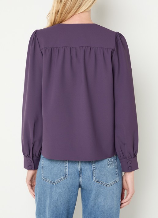 Mos Mosh MMKylie Miley top met pofmouw - achterkant 2 paars