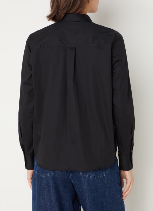 Mos Mosh MMMartina blouse met stretch - achterkant 4 zwart