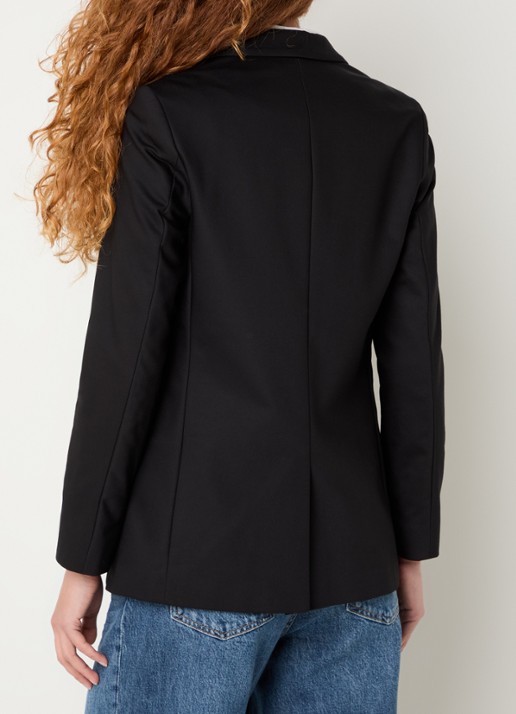 Mos Mosh MMMary Night blazer met klepzakken - achterkant zwart