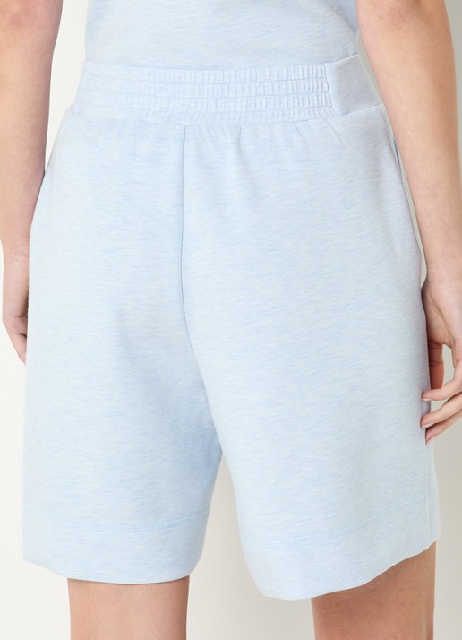 Mos Mosh MMNamara high waist straight fit korte joggingbroek met steekzakken - achterkant lichtblauw