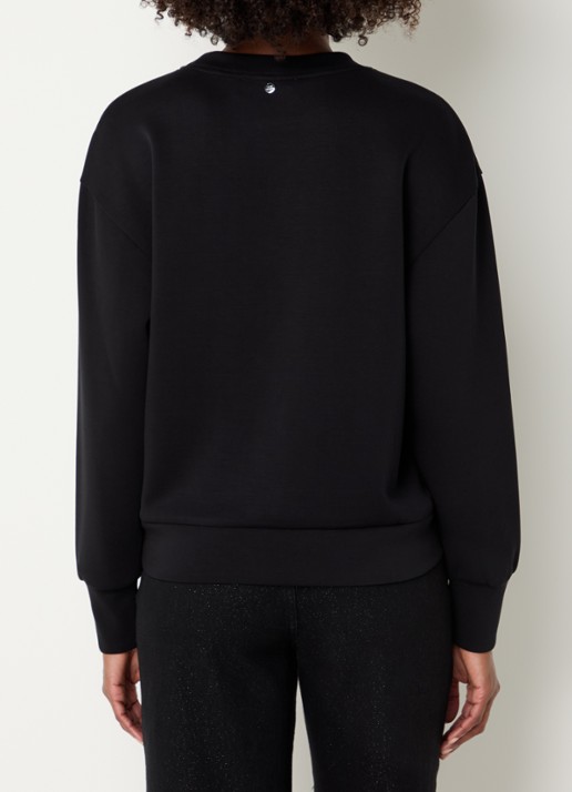 Mos Mosh MMNeve sweater met pailletten - achterkant zwart