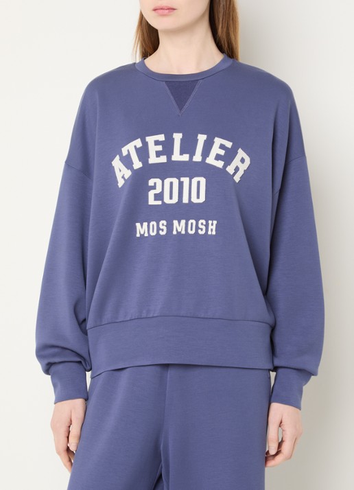 Mos Mosh MMNina sweater met logoborduring