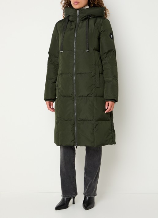 Mos Mosh MMNova longline puffer jas met steekzakken