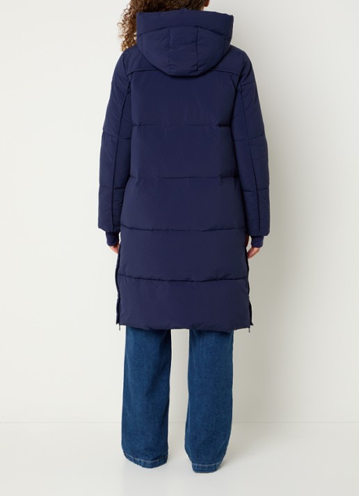Mos Mosh MMNova Terma puffer jas met capuchon - achterkant donkerblauw
