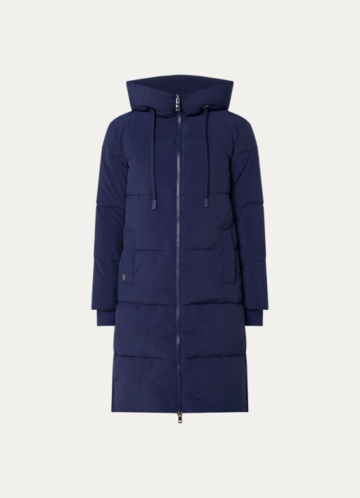 Mos Mosh MMNova Terma puffer jas met capuchon - voorkant 2 donkerblauw
