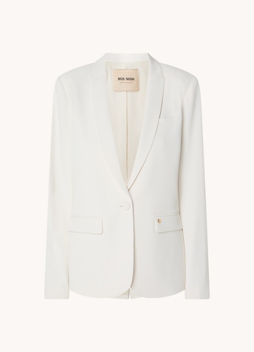 Mos Mosh MMPhoebe Miley blazer met klepzakken en schoudervulling - voorkant 3 wit