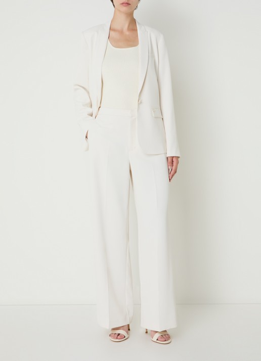 Mos Mosh MMPhoebe Miley blazer met klepzakken en schoudervulling - voorkant 4 wit