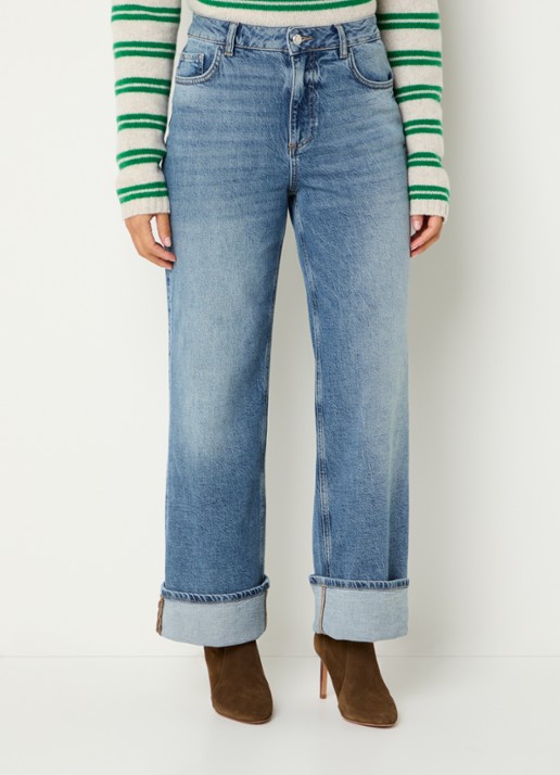 Mos Mosh MMRelee Mai high waist loose fit jeans met medium wassing