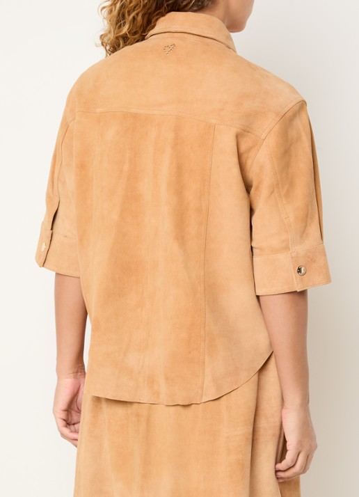 Mos Mosh MMSigga blouse met borstzakken - achterkant 2 donkeroranje
