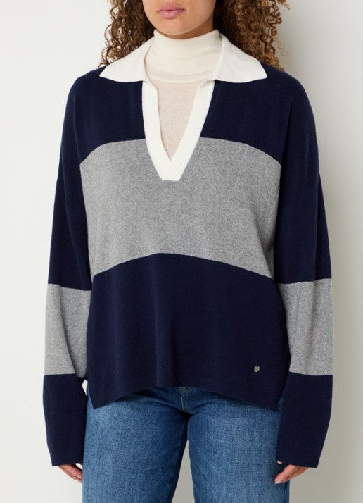 Mos Mosh MMWylie Tani fijngebeide pullover in kasjmierblend