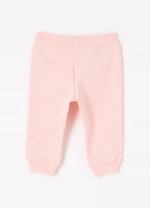 Moschino Tapered fit joggingbroek met logoprint - voorkant 2 roze