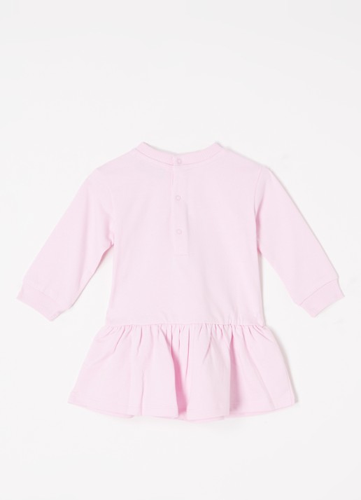 Moschino Trui-jurk met frontprint - achterkant roze
