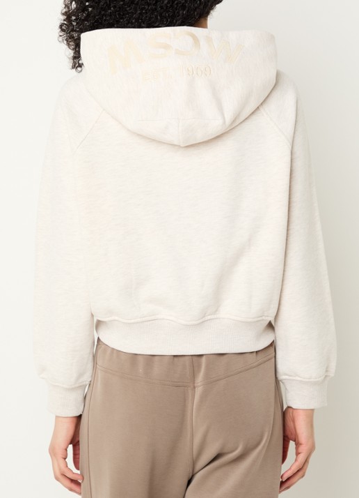 Moscow Elmy sweatvest met capuchon en steekzakken - achterkant 5 beige