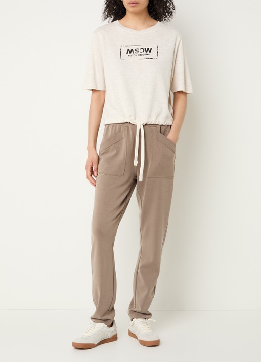 Moscow Moscow T-shirt met logo - voorkant 4 beige