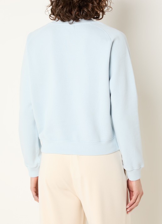 Moscow Pepper sweater met logoprint - achterkant lichtblauw