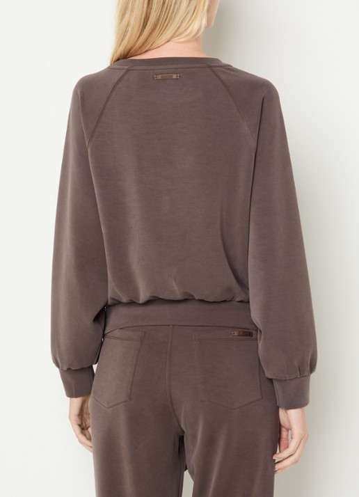 Moscow Romy sweater met strikceintuur - achterkant 2 bruin