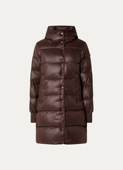 Moscow Ullah longline puffer jas met donsvulling en glanzende finish