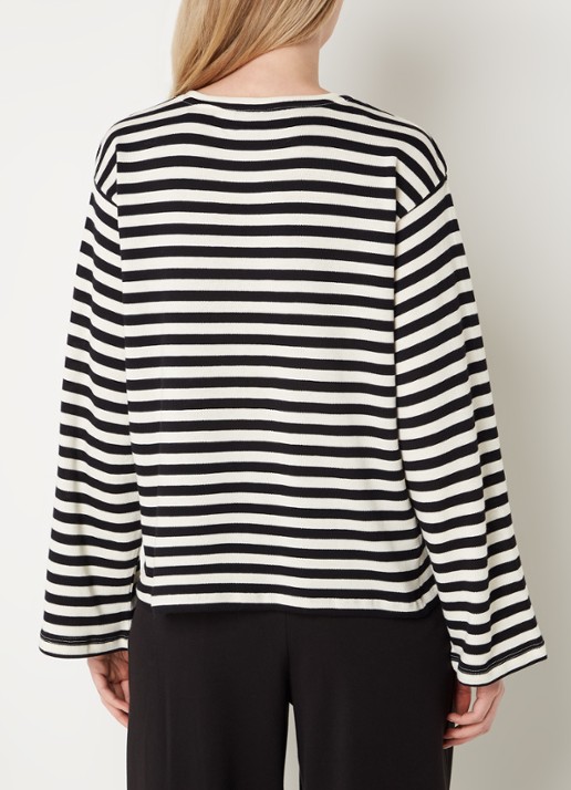 MSCH Copenhagen Bahara longsleeve met streepprint - achterkant 2 zwart